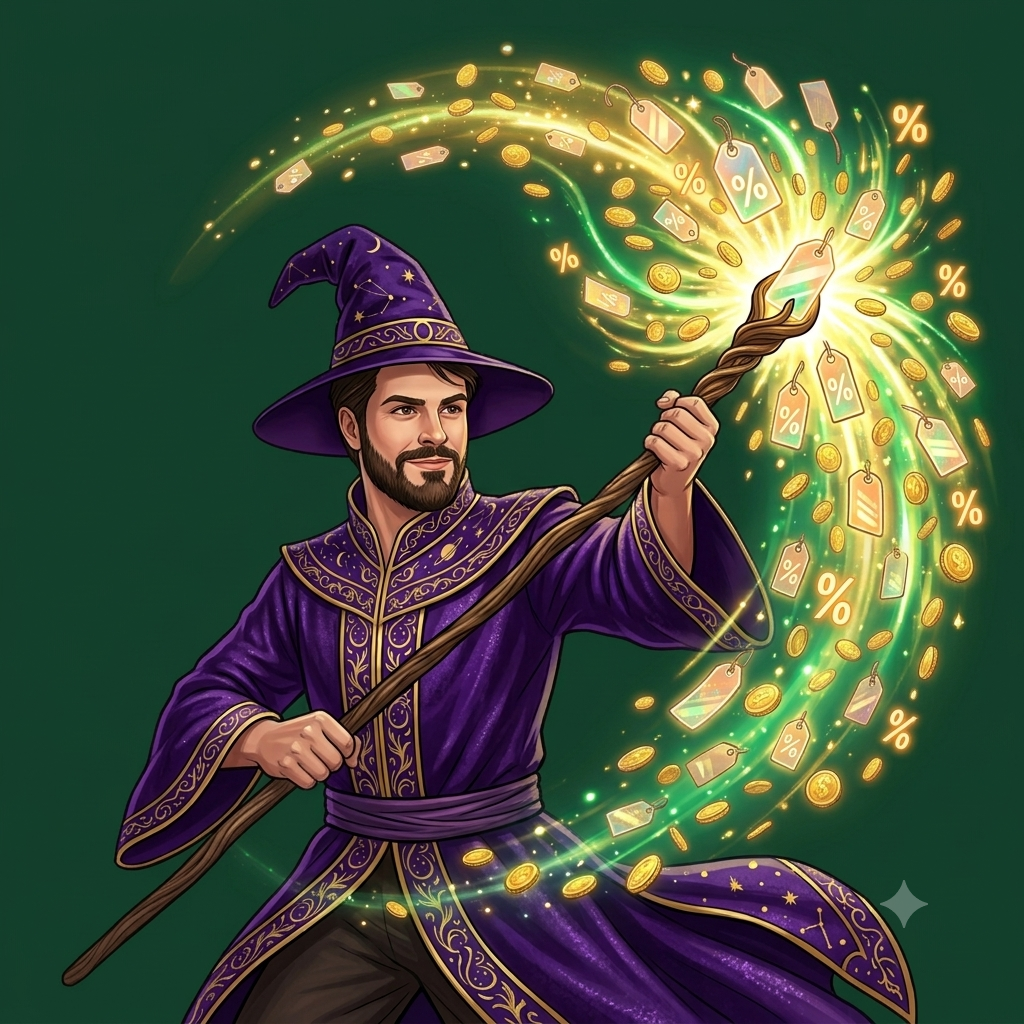O Mago da Promo conjurando ofertas, cupons e descontos